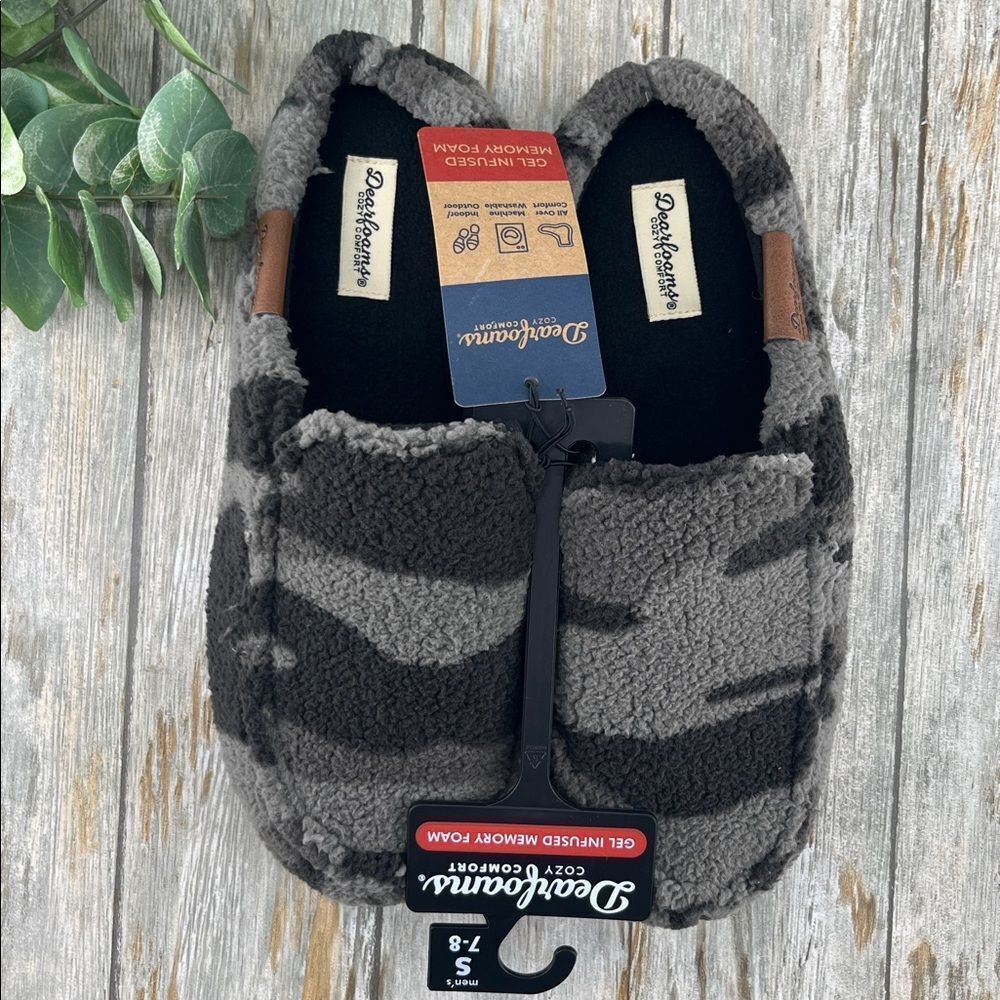 Dearfoams Cozy Comfort Notch Clog Slippers Indoor Outdoor Size S 7-8